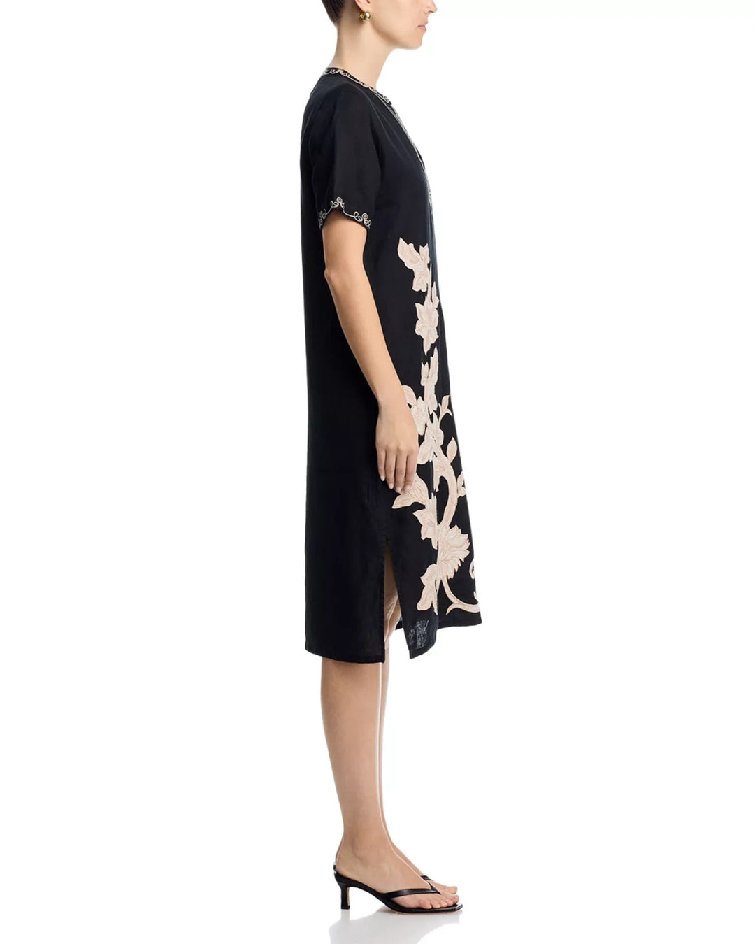 Johnny Was Henley Midi Dress MSRP $270