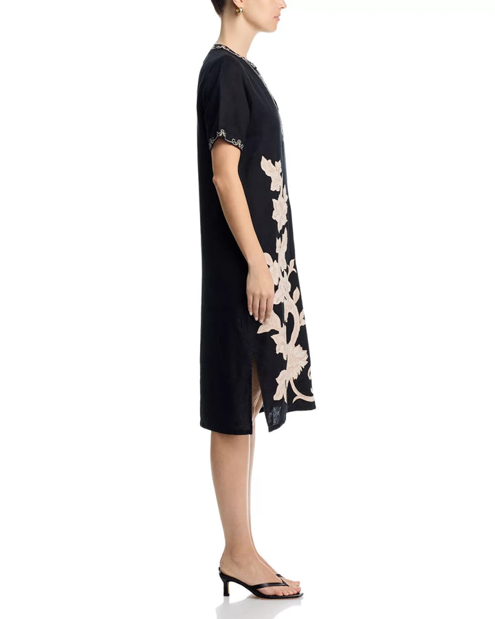 Johnny Was Henley Midi Dress MSRP $270