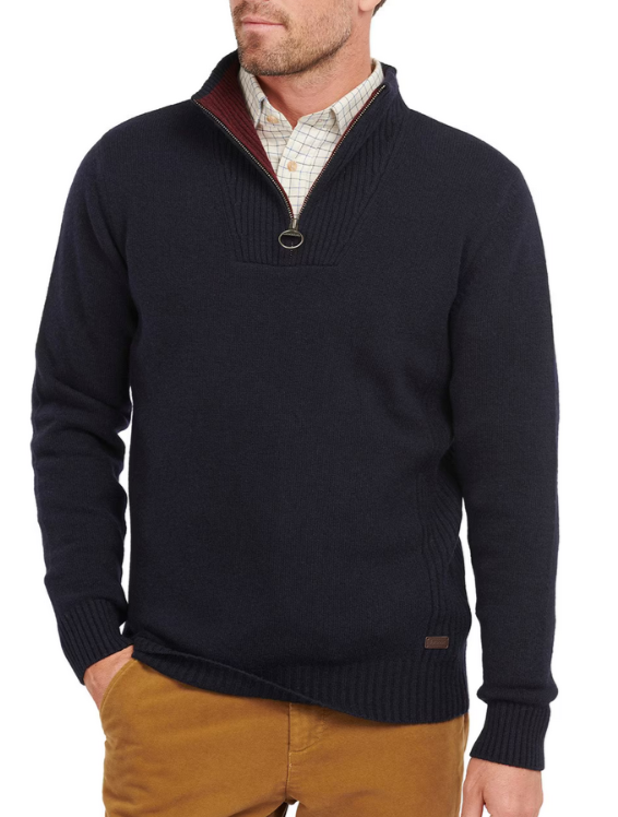 Barbour Nelson Essential Wool Quarter Zip Sweater MSRP $150