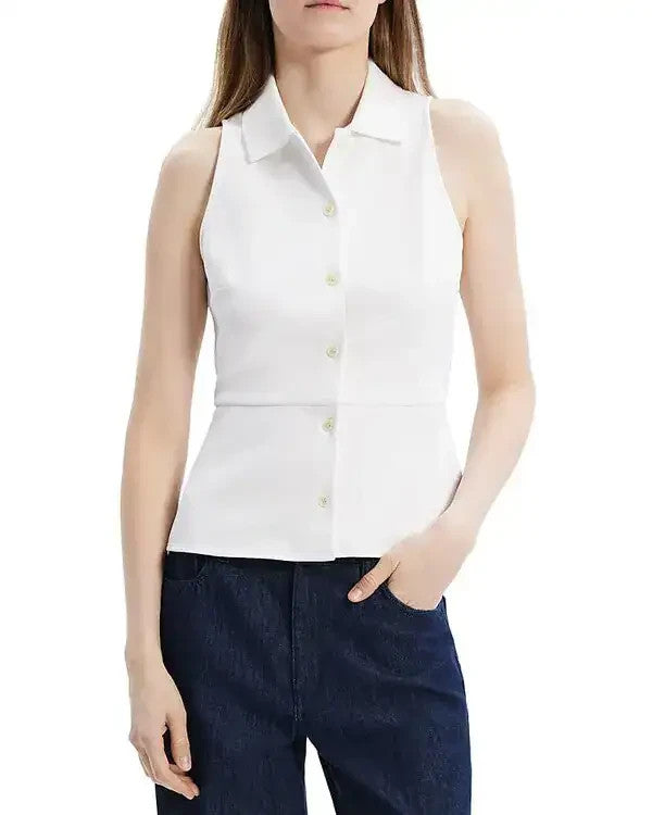 Theory Sleeveless Peplum Top MSRP $225