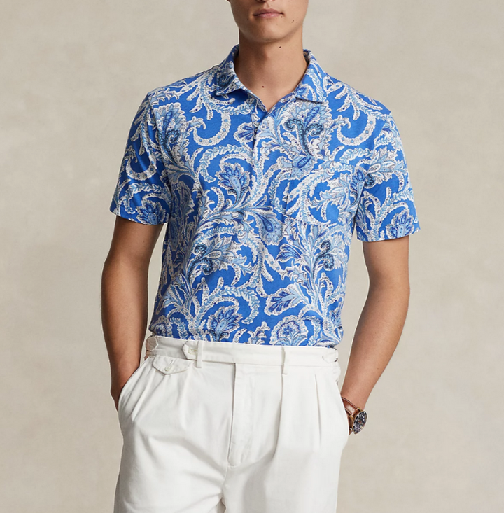 Polo Ralph Lauren Printed Jersey Polo Shirt MSRP $168