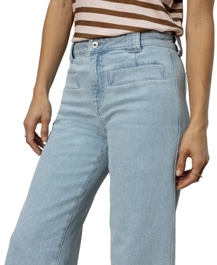 Sanctuary Women's Voyage Cropped Wide-Leg Jeans MSRP $139
