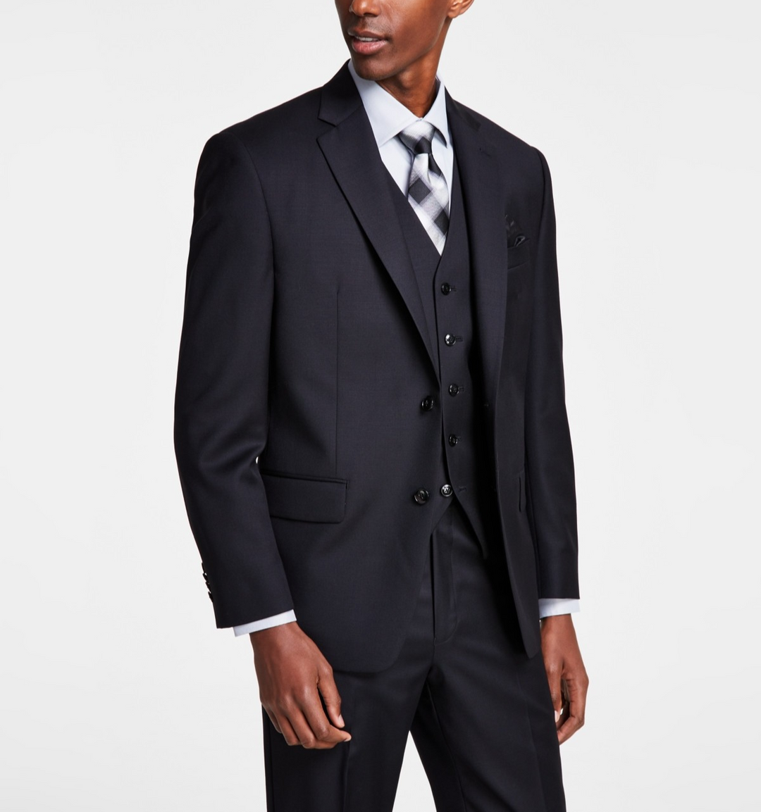 Michael Kors Classic-Fit Wool-Blend Stretch Solid Suit Jacket MSRP $450