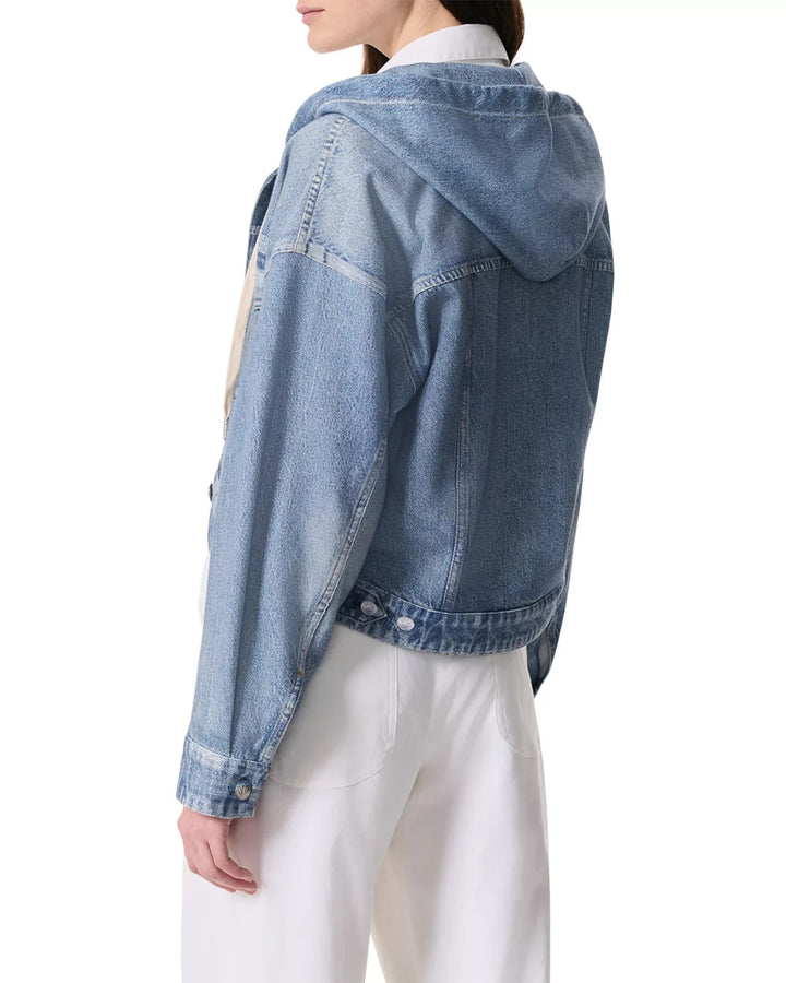 Rag & Bone Miramar Terry Hooded Trucker Jacket MSRP $298