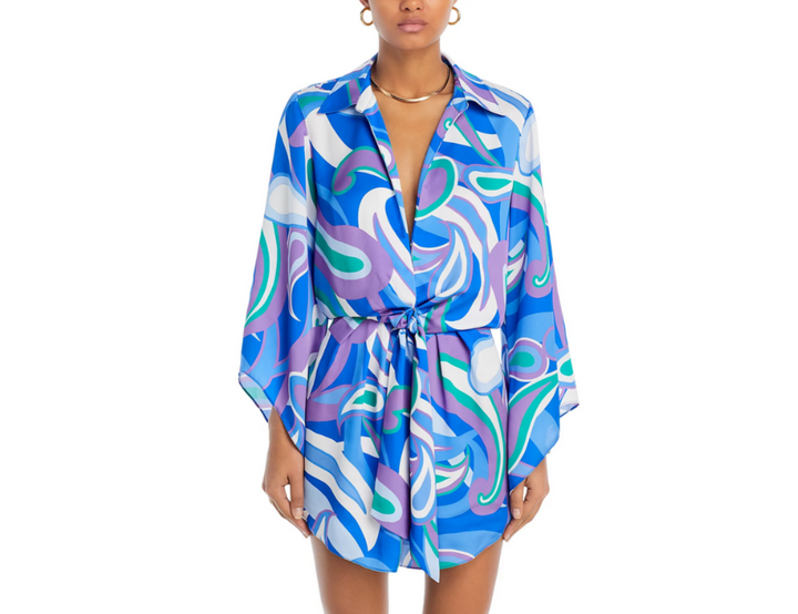 Ramy Brook Retro Printed Penny Dress MSRP $485 Size XL # 10B 2653 New