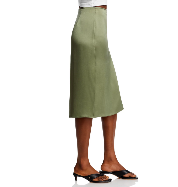 Anine Bing Jolin Silk Midi Skirt MSRP $300
