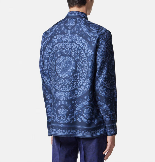 Versace Barocco Silk Shirt MSRP $1575