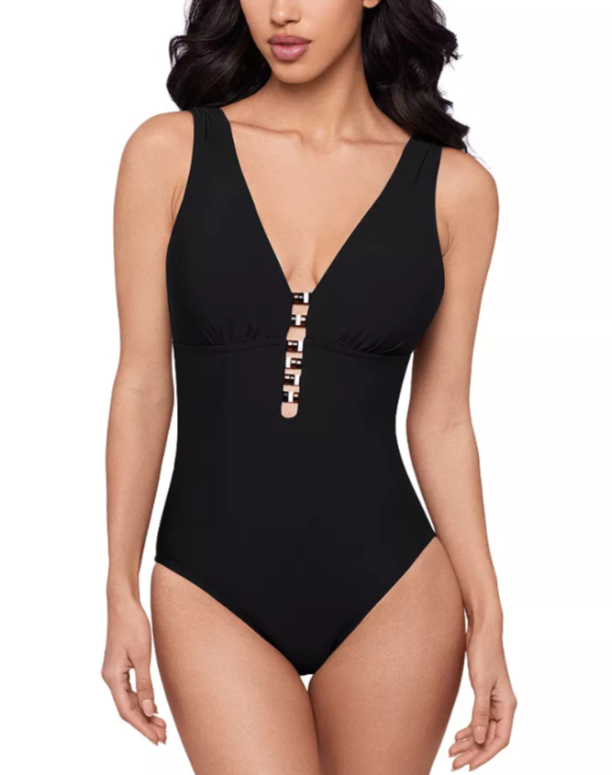 Magicsuit Solid Darly Fitted One Piece Swimsuit MSRP $158