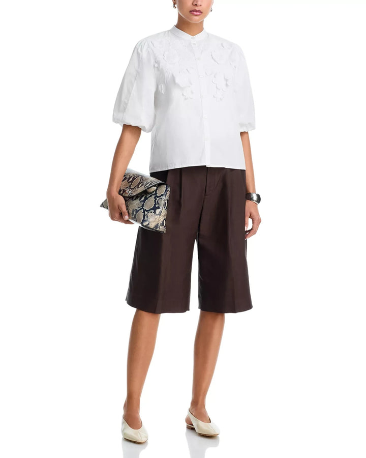 Essentiel Antwerp Embroidered Puffed Sleeve Blouse MSRP $285