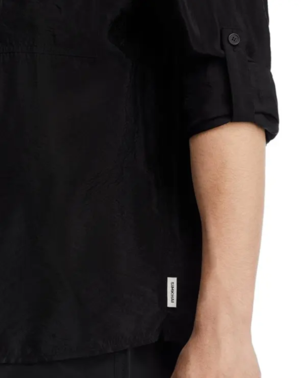 SIMKHAI Dennis Button Front Utility Shirt MSRP $395