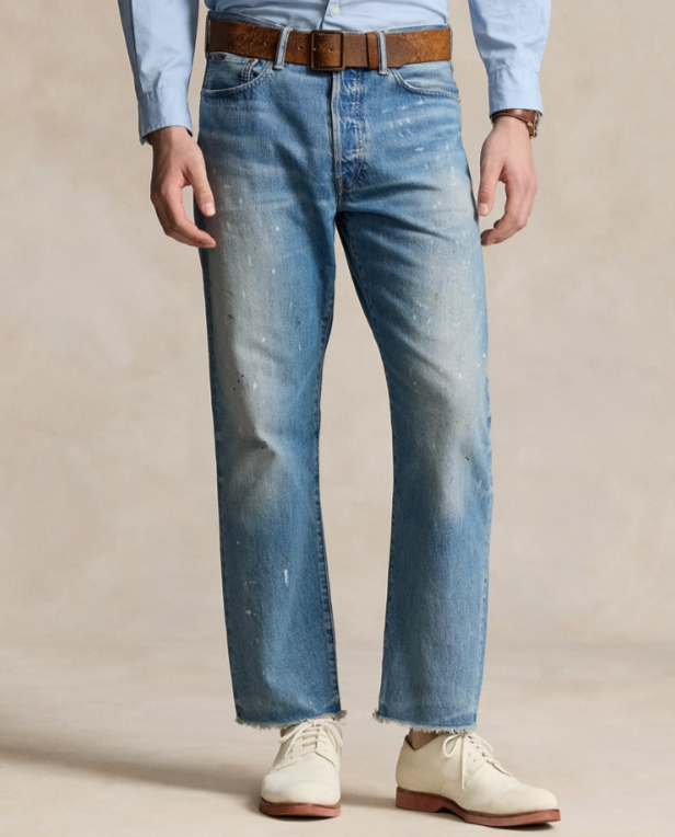 POLO Ralph Lauren Heritage Straight-Fit Distressed Jeans MSRP $268