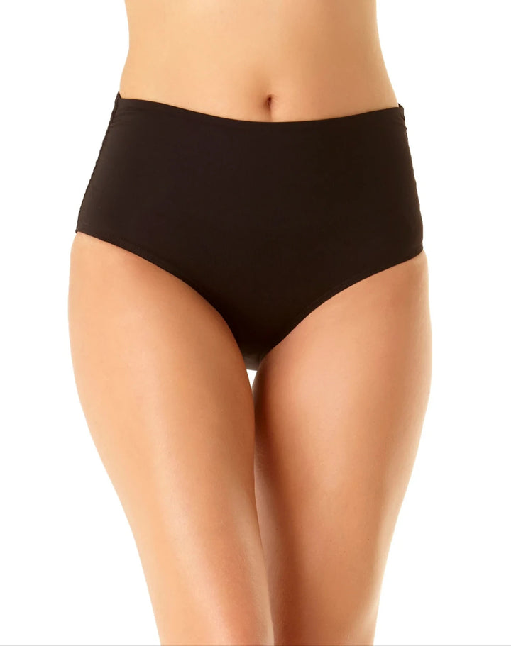 Anne Cole Convertible High Waist Shirred Swim Bottom MSRP $54