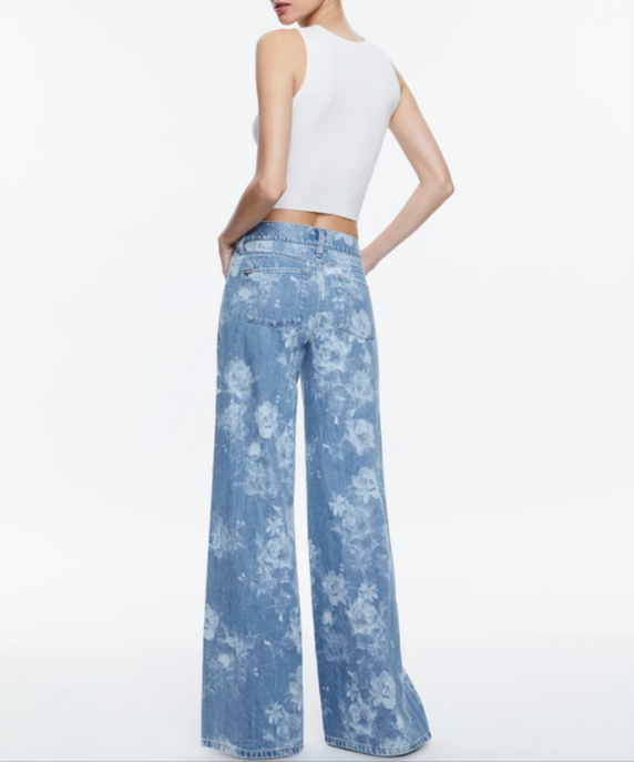 Alice and Olivia Trish Low Rise Baggy Jeans MSRP $350