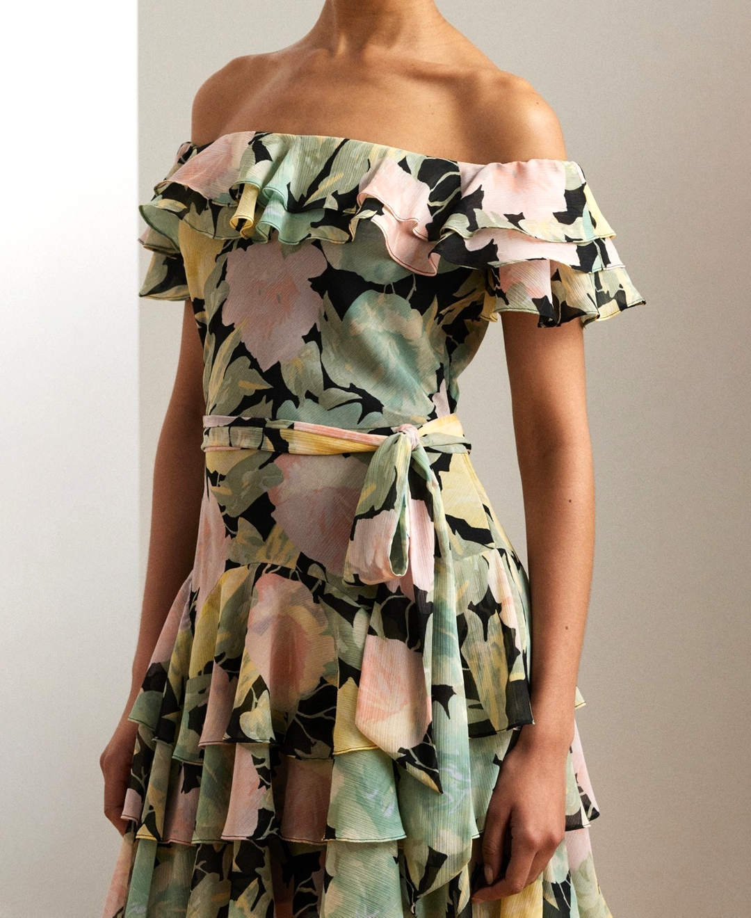 Lauren Ralph Lauren Women's Floral Off-the-Shoulder Cocktail Dress MSRP $225