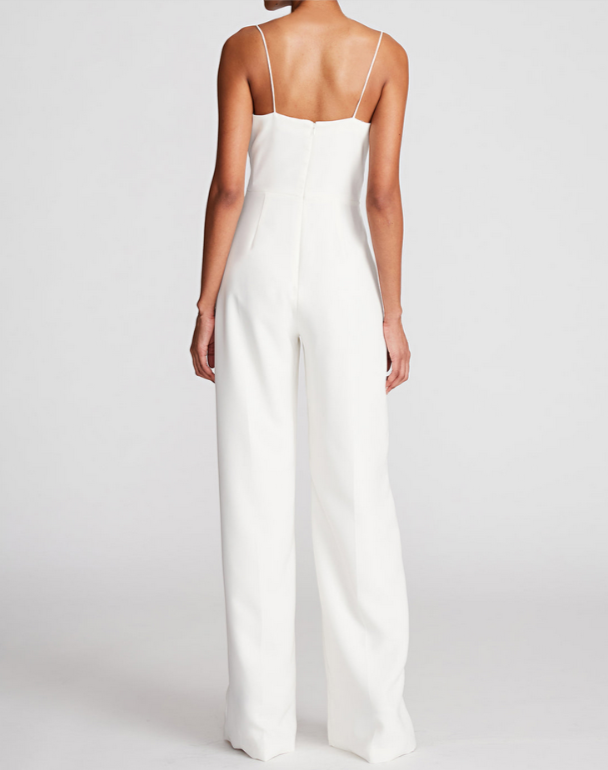 HALSTON Brea Scoop Neck Sleeveless Jumpsuit MSRP $495