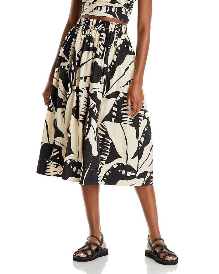 Lucy Paris Amari Floral Print Poplin Skirt MSRP $78