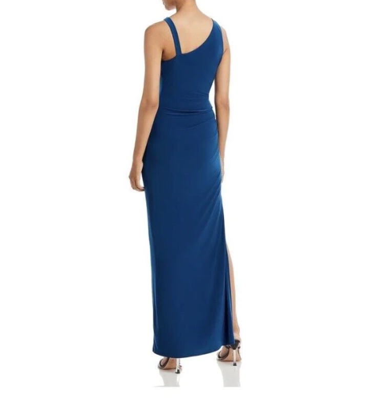BCBGMAXAZRIA Asymmetrical Neck Evening Dress, 3B 2188
