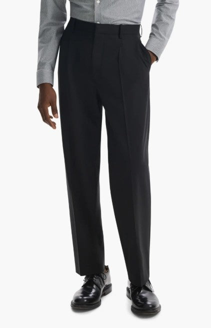 Theory Relaxed Fit Pleated Stretch Wool Dress Pants MSRP $285