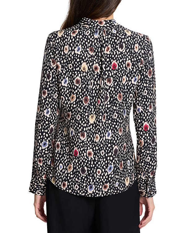 NIC+ZOE Spotted Dots V Neck Top MSRP $158