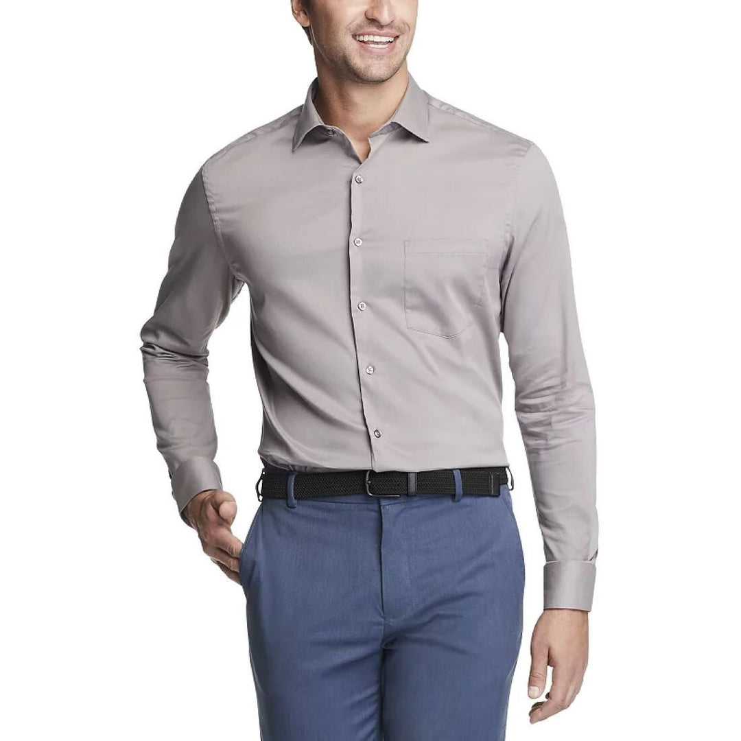 Van Heusen Stain Shield Regular Fit Dress Shirt MSRP $60