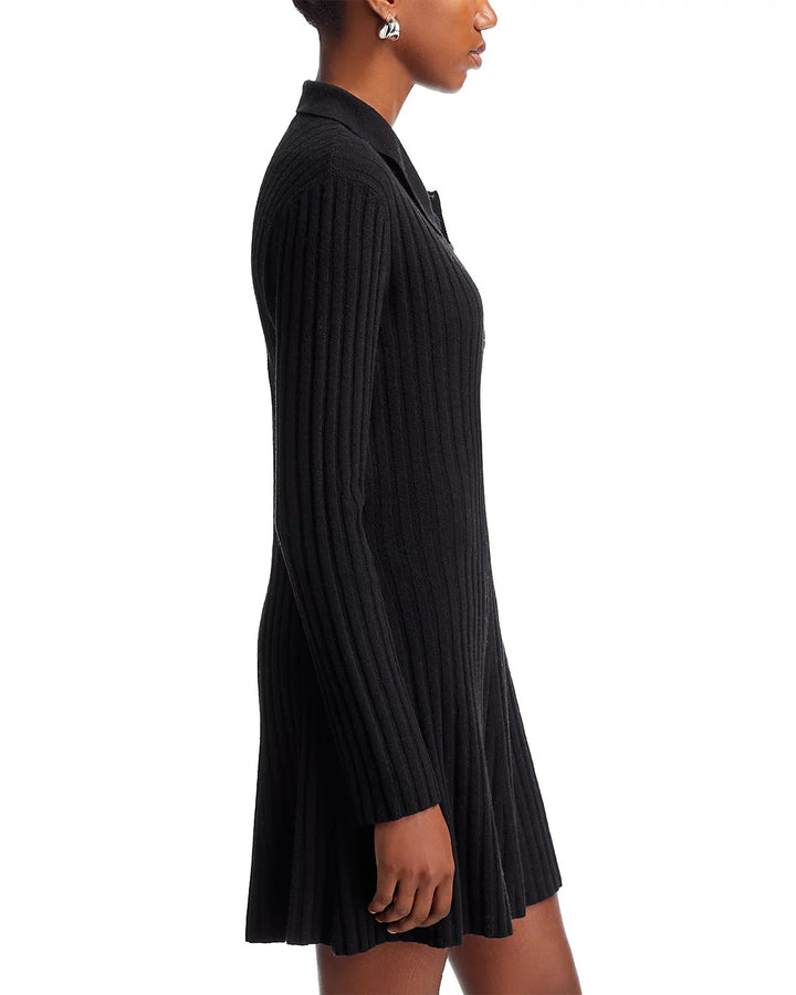 FRENCH CONNECTION Vhari Ribbed Button Up Mini Dress MSRP $118