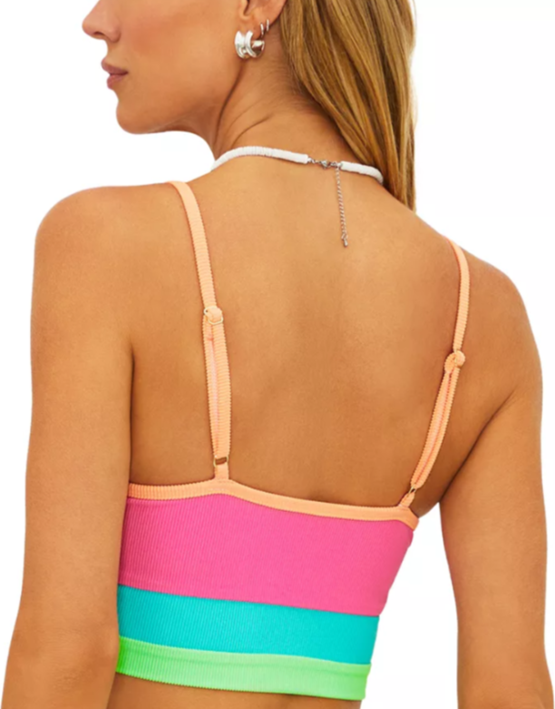 Beach Riot Eva Color Blocked Bikini Top § Emmy High Waisted Bottom MSRP $196