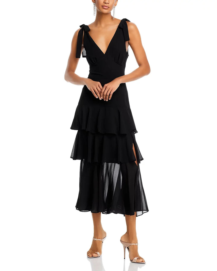WAYF Hampton Tiered Midi Dress MSRP $128