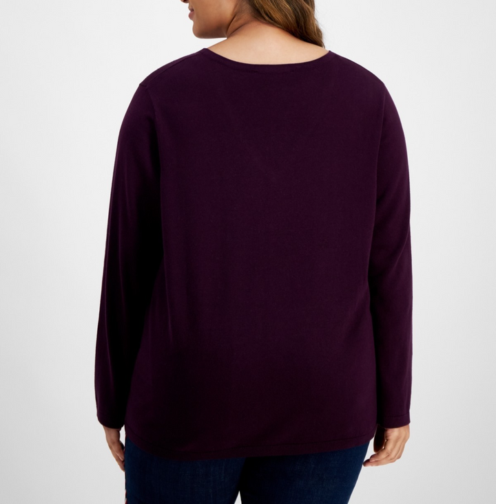 Tommy Hilfiger Rhinestone Pullover Sweater MSRP $79.50