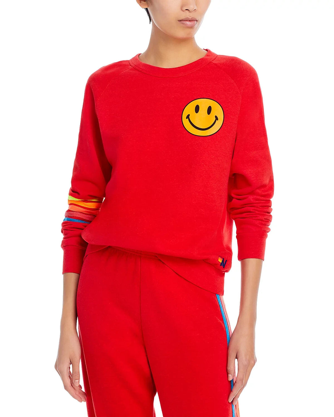 Aviator Nation Smiley Crewneck Sweatshirt MSRP $185