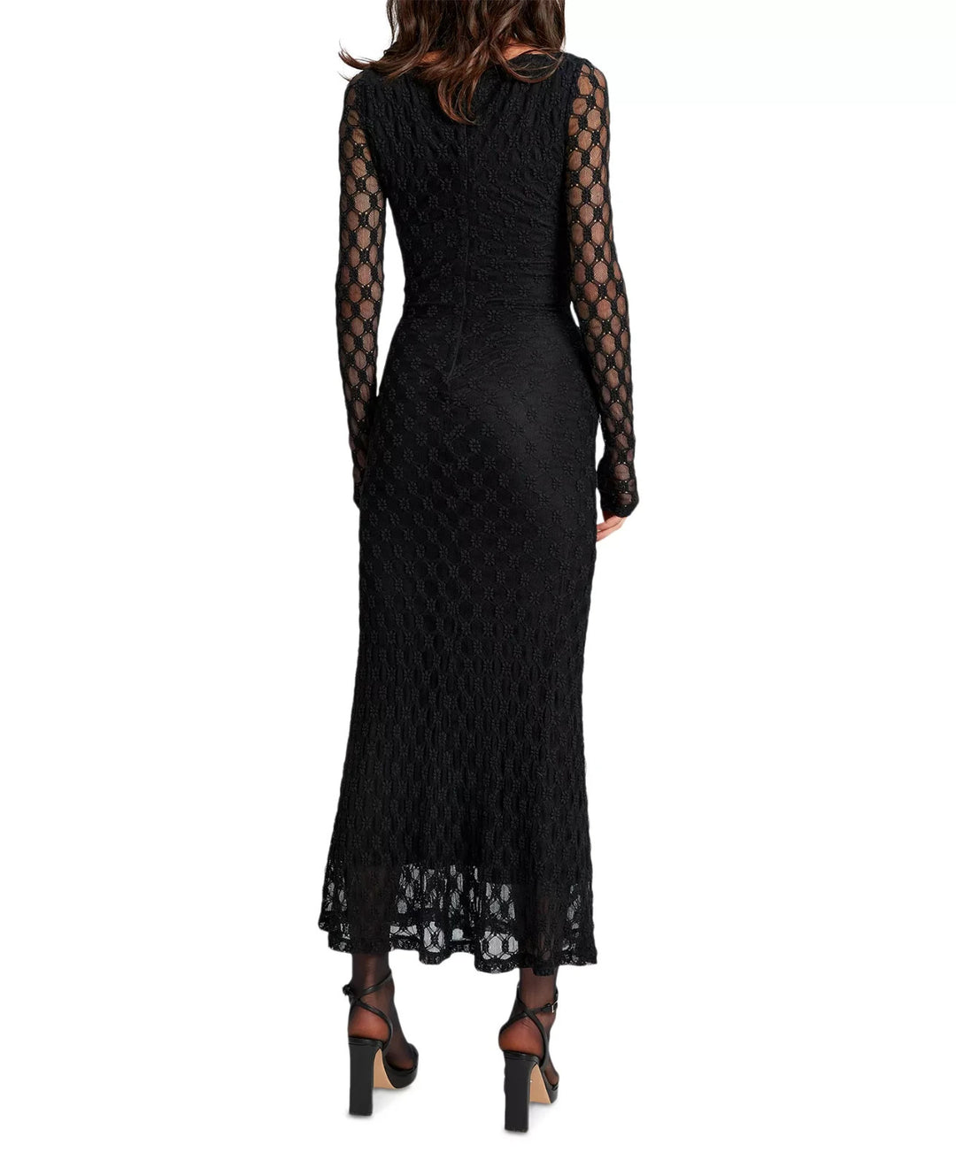 Bardot Women's Adoni Lace Long-Sleeve Midi Dress MSRP $80