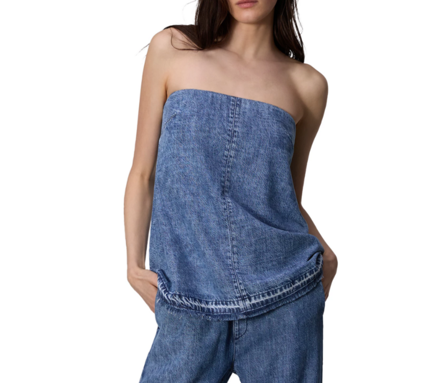 rag & bone Ultra Featherweight Aurora Strapless Top MSRP $198
