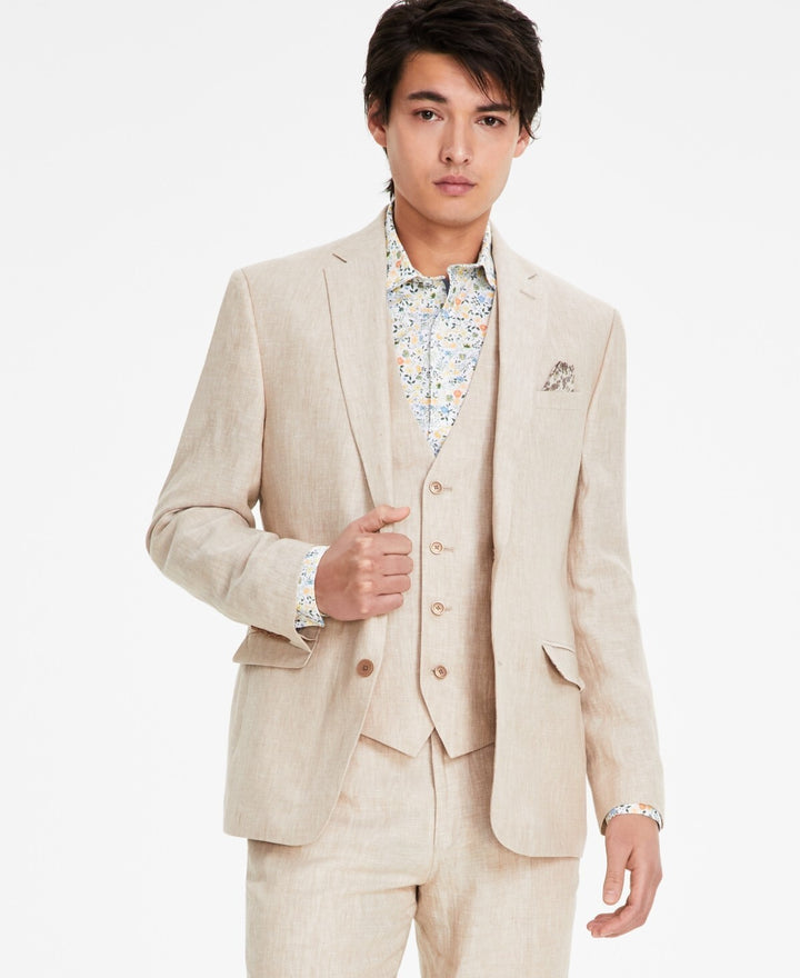 Bar III Men's Slim-Fit 100% Linen Suit Jacket MSRP $360