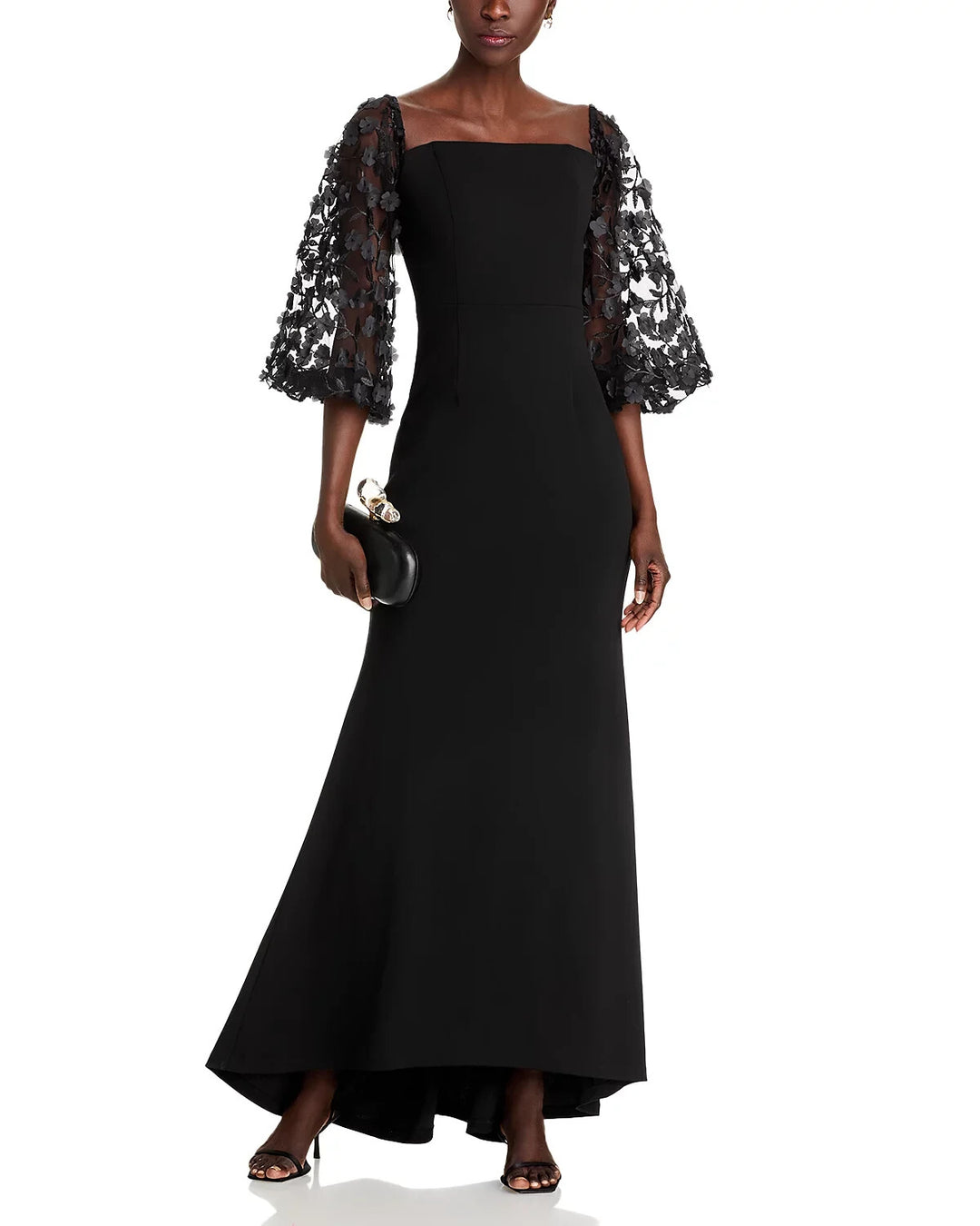 Eliza J Floral-Embellished Off-the-Shoulder Gown MSRP $228