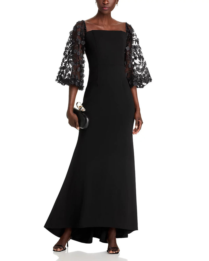 Eliza J Floral-Embellished Off-the-Shoulder Gown MSRP $228