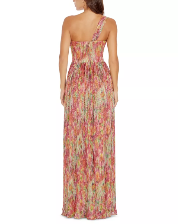 Dress the Population Idalia Printed Metallic Maxi Dress MSRP $348