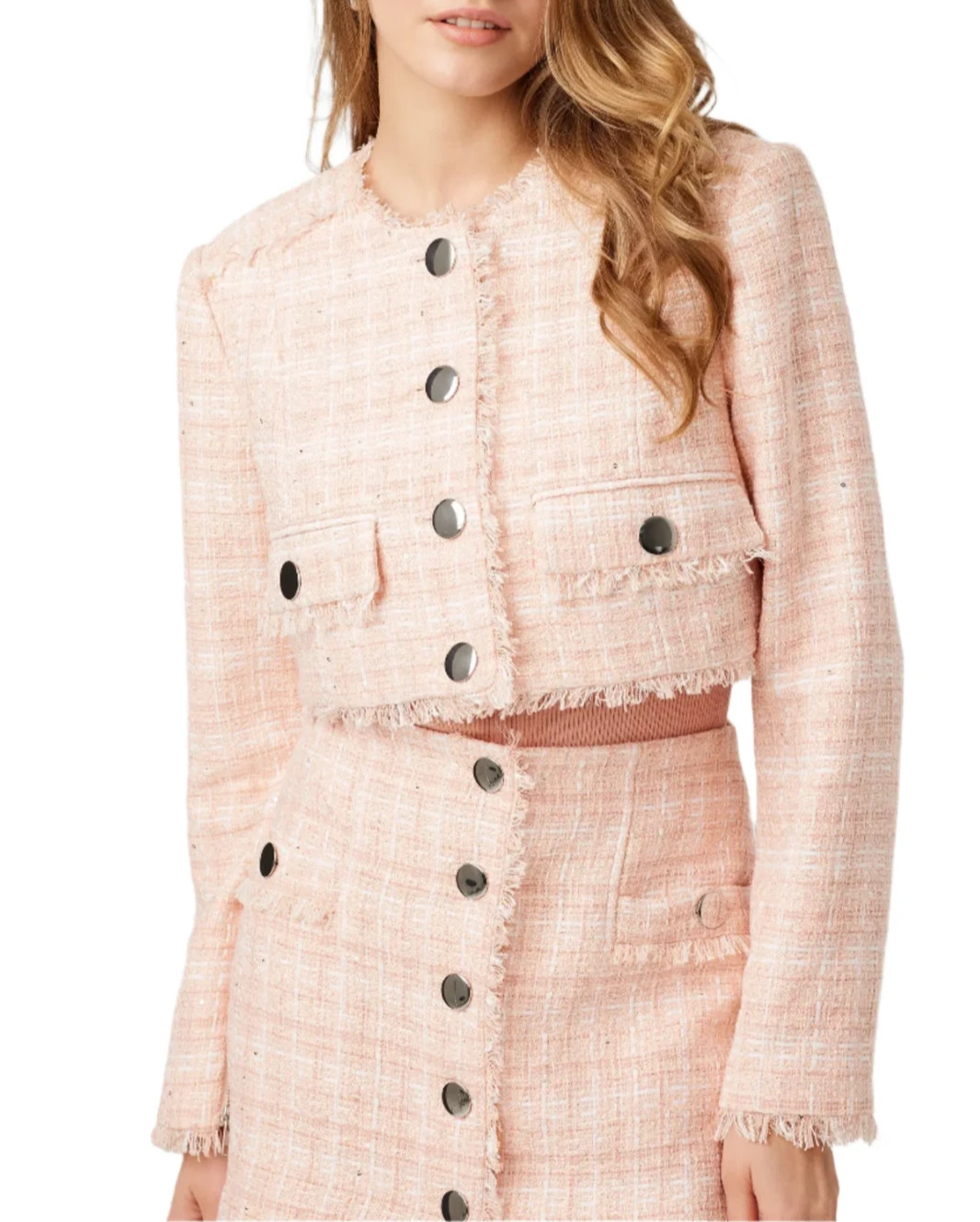 Toccin Lainey Crew Neck Tweed Jacket MSRP $525