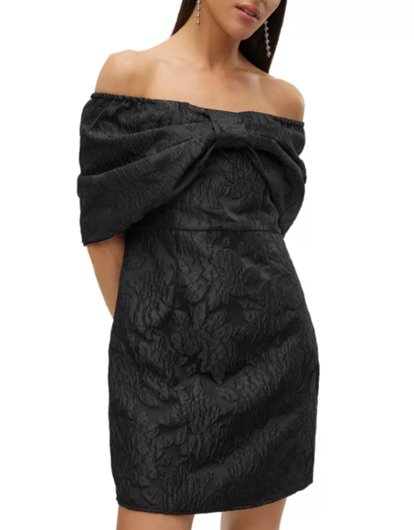 Vero Moda Bow Front Textured Mini Dress MSRP $99