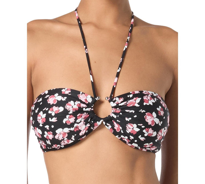 MICHAEL Michael Kors Printed Halter Bandeau Bikini Top MSRP $90