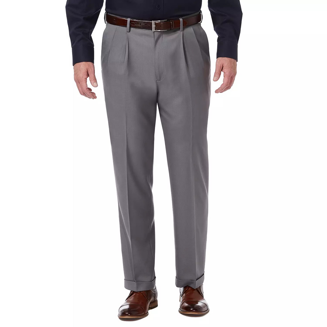 Haggar Men's Premium Comfort Stretch Classic-Fit Solid Dress Pants MSRP $70
