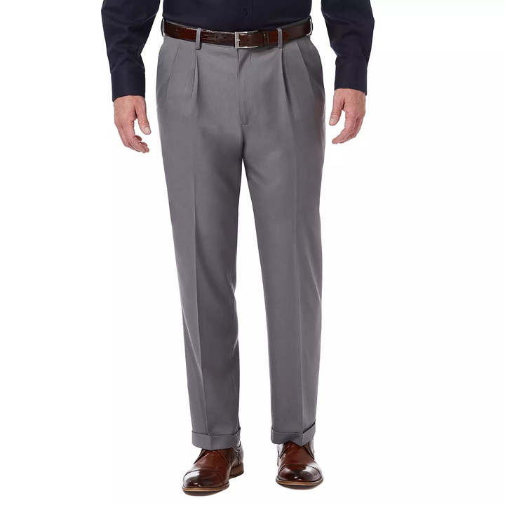 Haggar Men's Premium Comfort Stretch Classic-Fit Solid Dress Pants MSRP $70