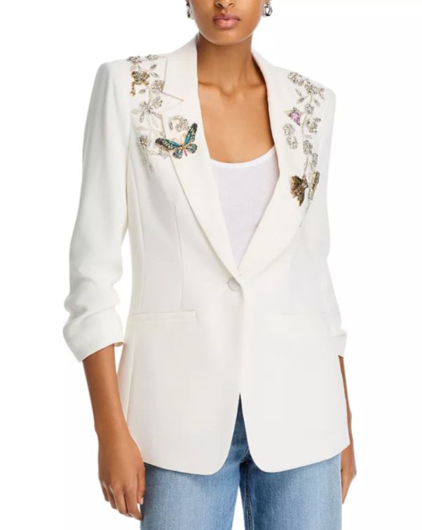 Cinq à Sept Diamond Vines Khloe Embellished Blazer MSRP $695