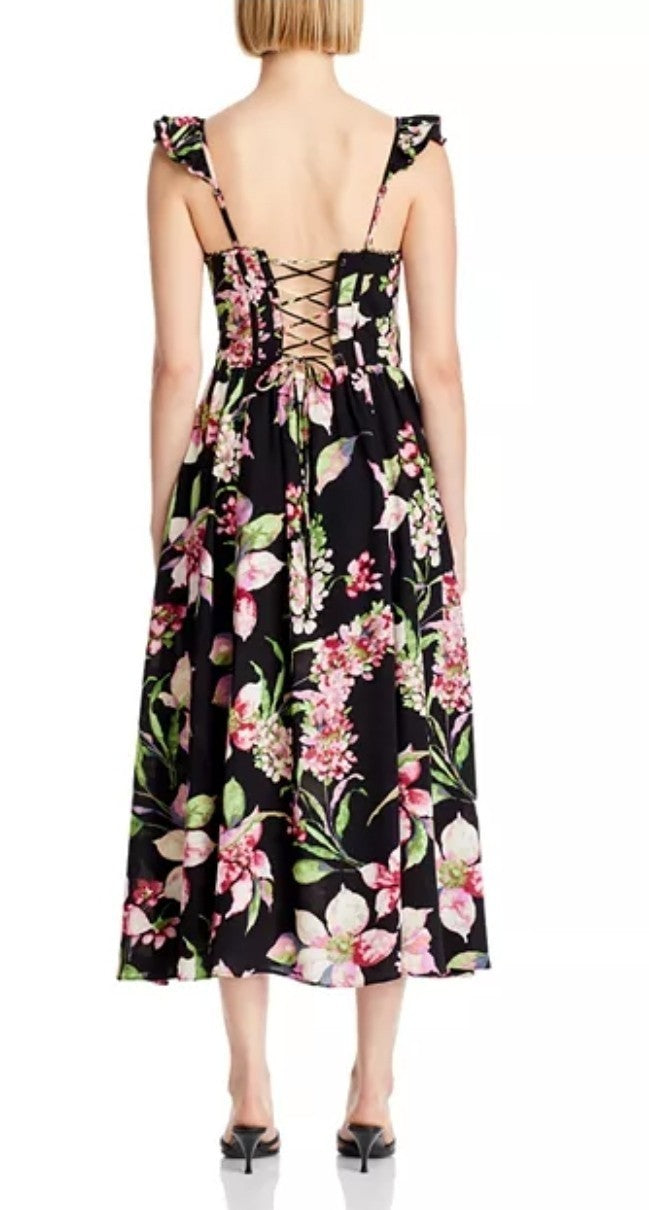 AQUA Corset Midi Dress MSRP $118
