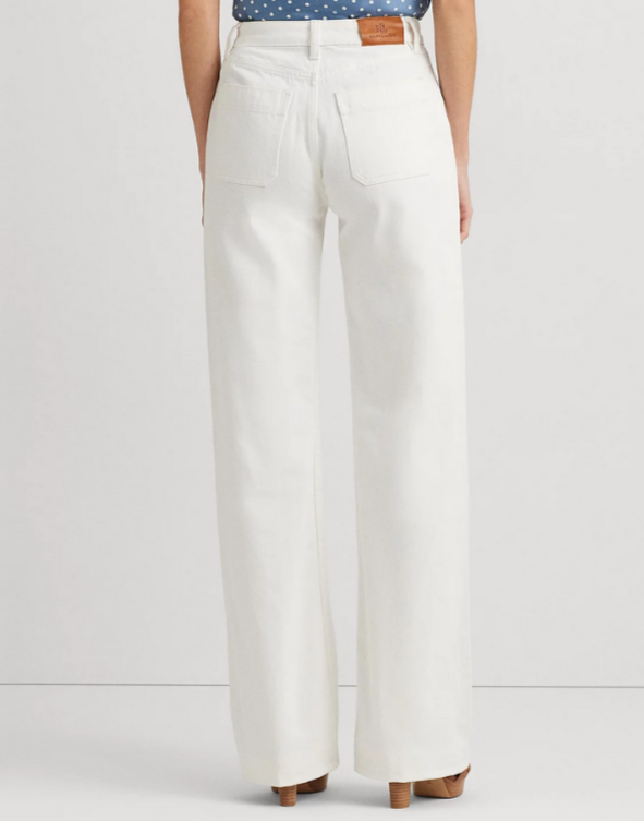 Lauren Ralph Lauren High-Rise Wide-Leg Jeans MSRP $165