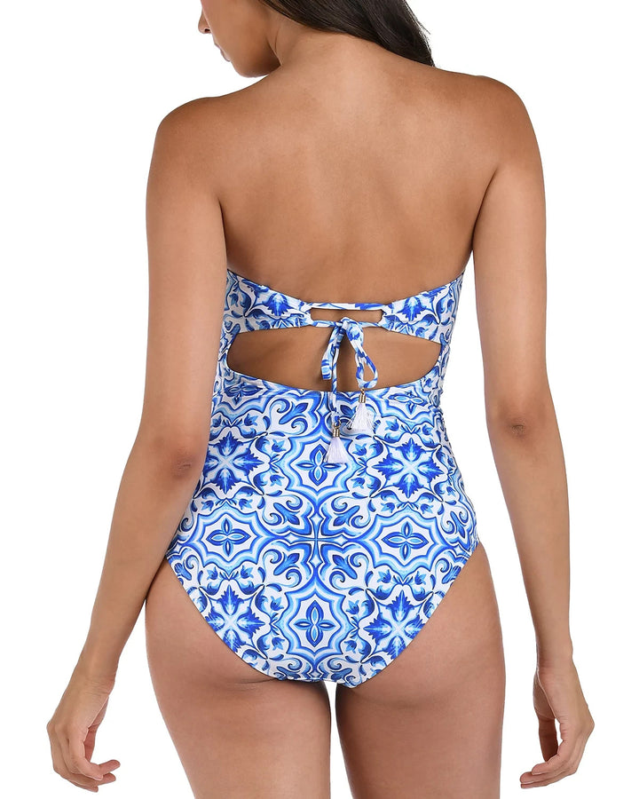 La Blanca Alboran Printed One Piece Swimsuit MSRP $130