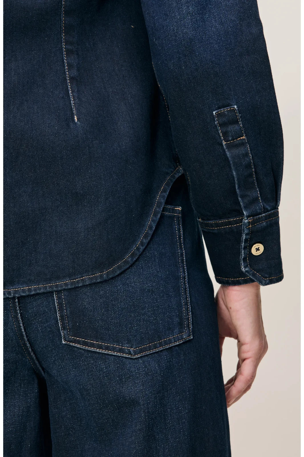 DL1961 Ines Denim Button-Up Shirt MSRP $199