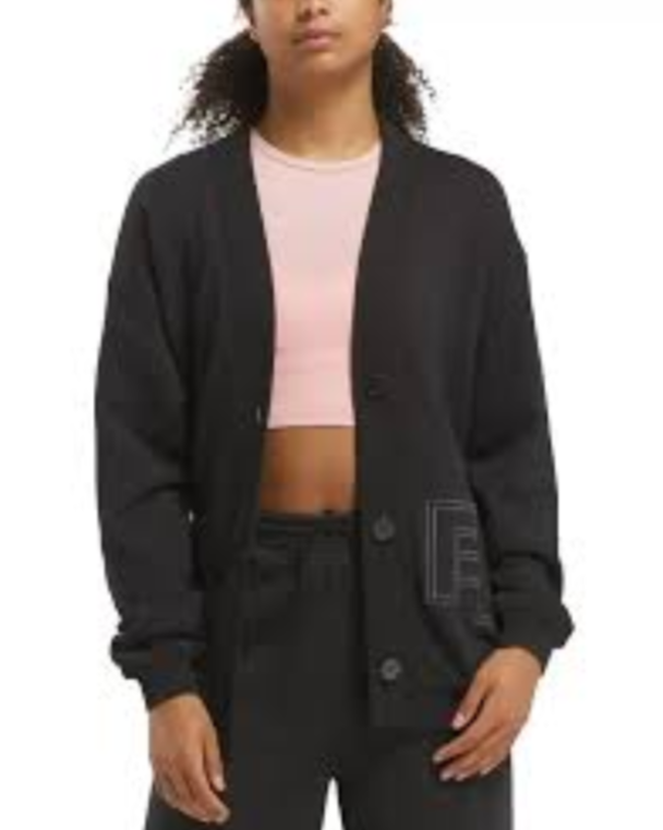 Reebok Team Cotton Appliquéd Initial Cardigan MSRP $65