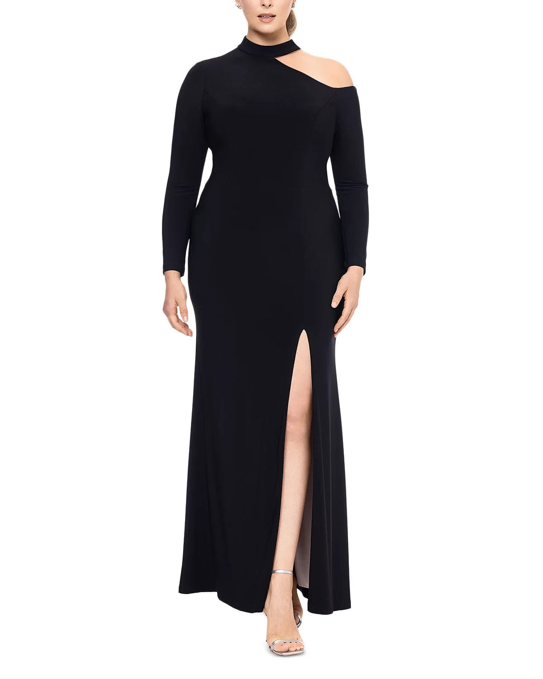 Xscape Plus Cutout One Shoulder Gown MSRP $239