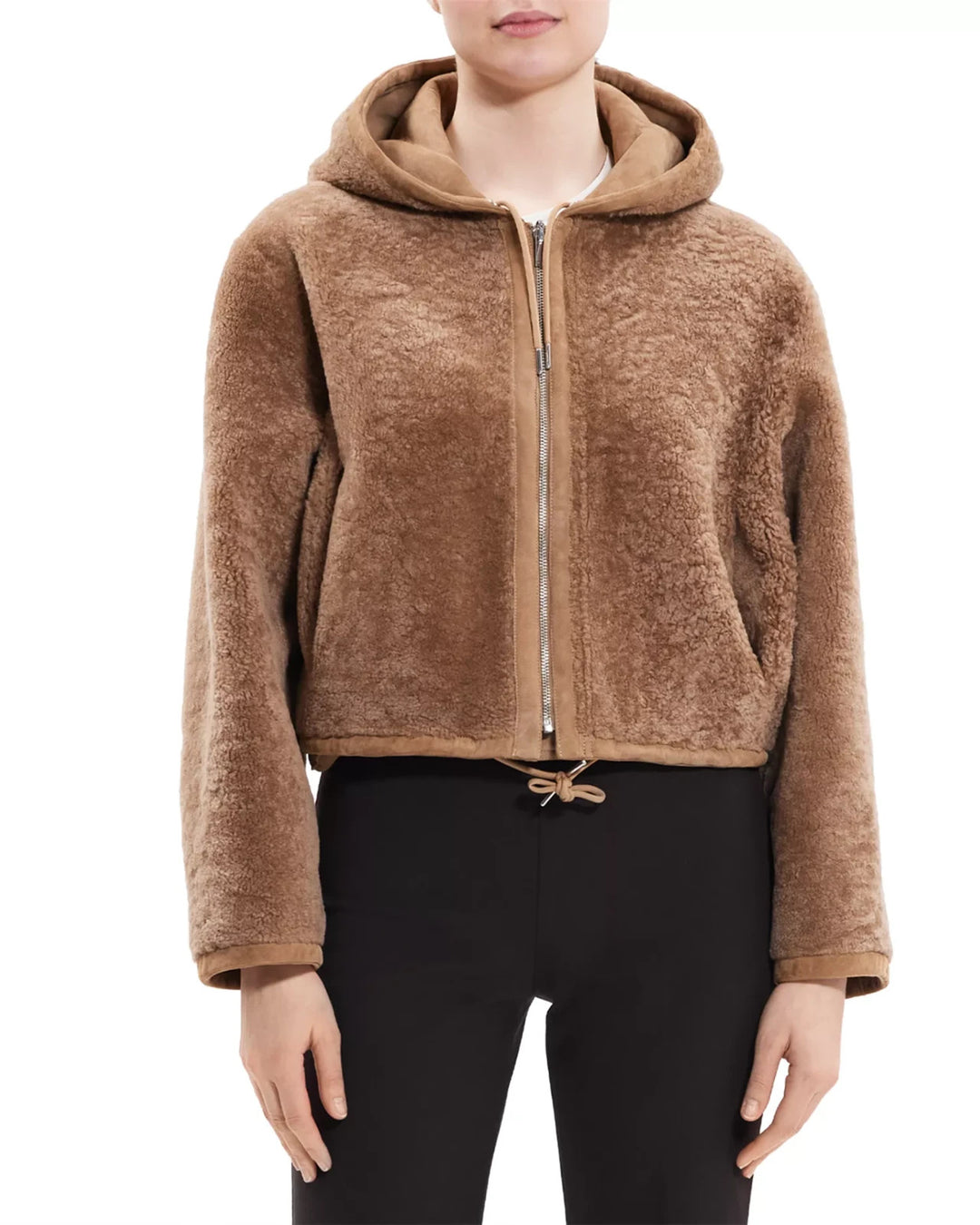 Theory Shearling Reversible Cropped Parka MSRP $2195