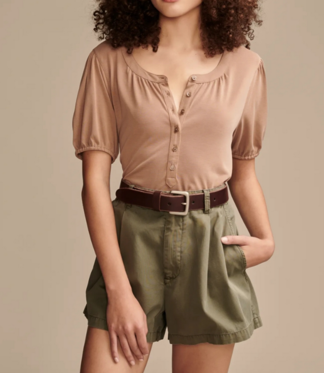 Lucky Brand Sandwash Peasant Top MSRP $59