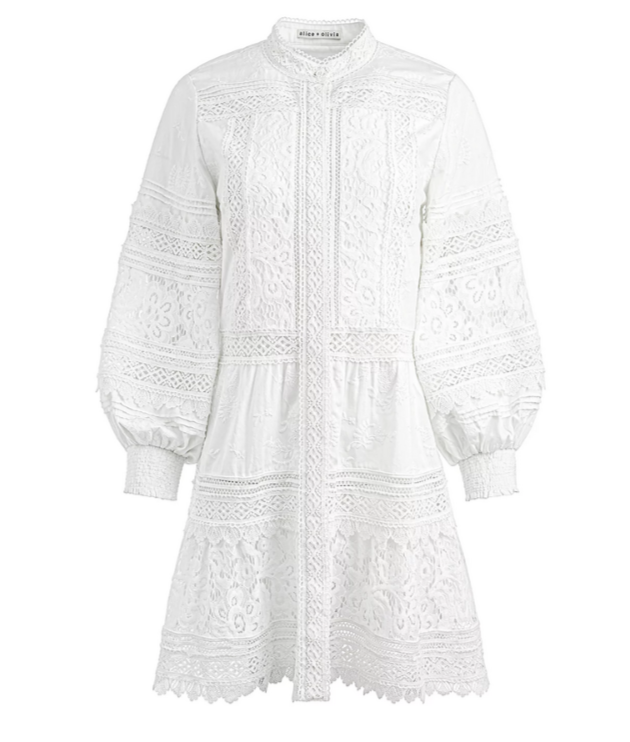 Alice and Olivia Cailin Tiered Tunic Dress MSRP $495